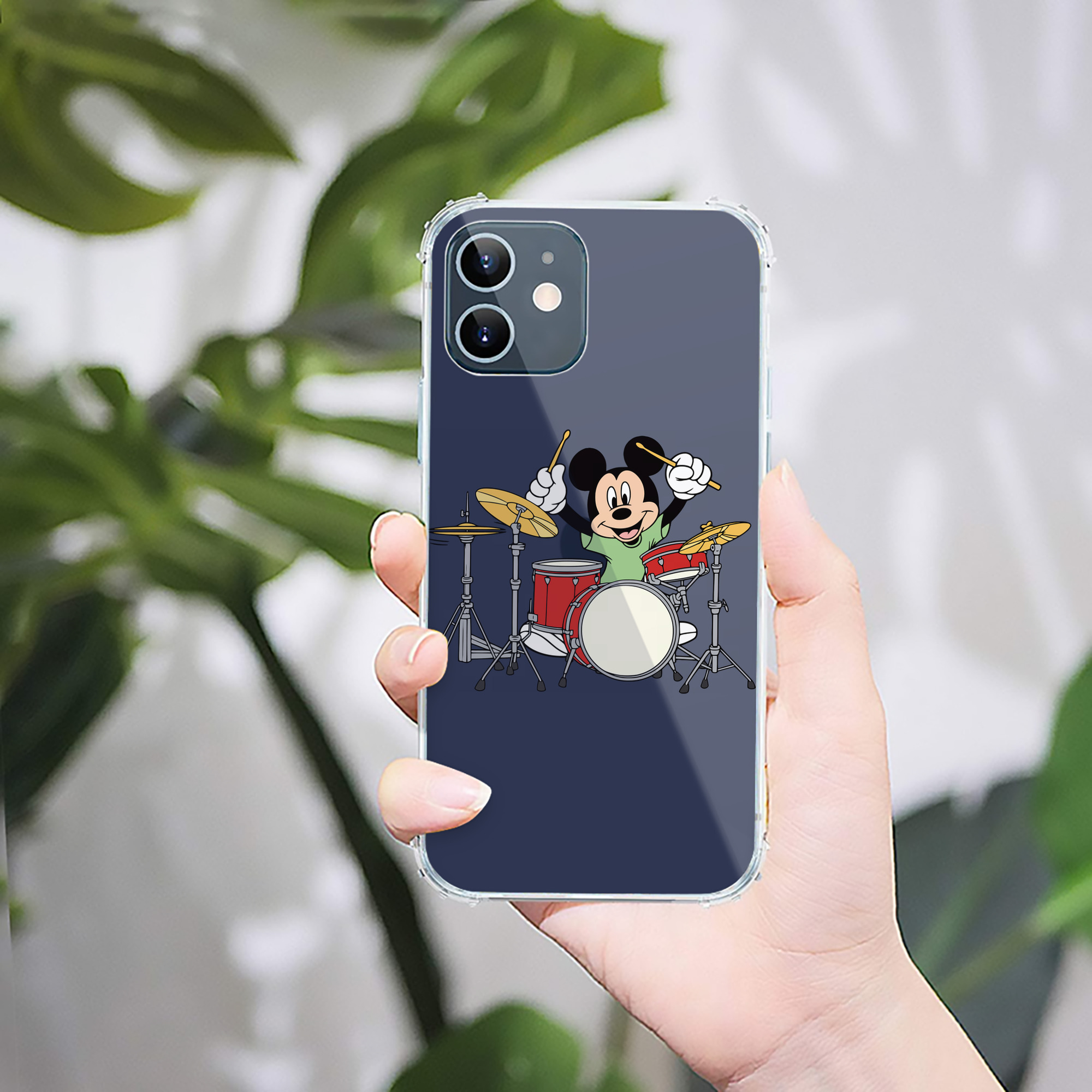 （画像用） ミッキーマウス Mickey Mouse 【iPhone 12シリーズ対応】透明スマホケース（クリアソフトケース）